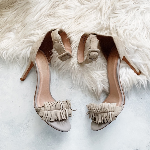 Joie Shoes - Joie Suede Fringe Heels